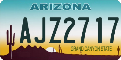 AZ license plate AJZ2717