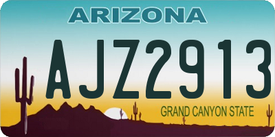 AZ license plate AJZ2913