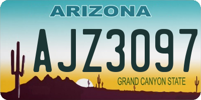 AZ license plate AJZ3097