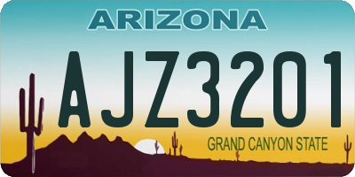 AZ license plate AJZ3201