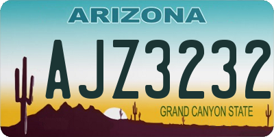 AZ license plate AJZ3232
