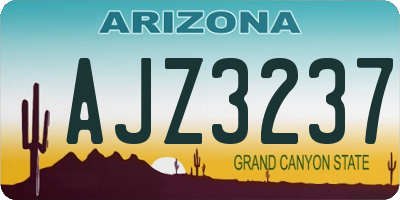 AZ license plate AJZ3237
