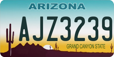 AZ license plate AJZ3239
