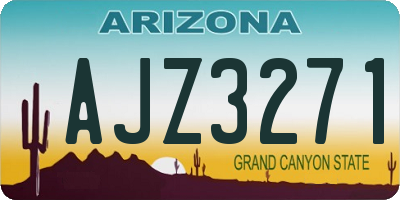AZ license plate AJZ3271