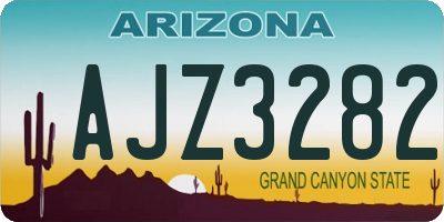 AZ license plate AJZ3282