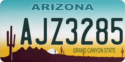 AZ license plate AJZ3285