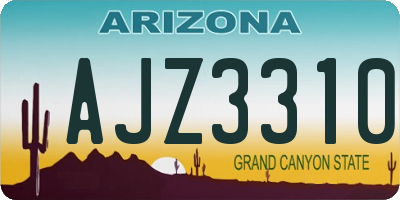 AZ license plate AJZ3310