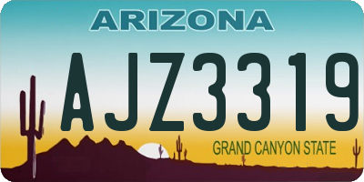 AZ license plate AJZ3319
