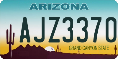AZ license plate AJZ3370