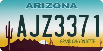 AZ license plate AJZ3371