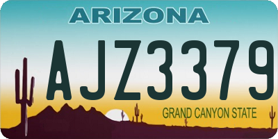 AZ license plate AJZ3379
