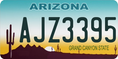 AZ license plate AJZ3395