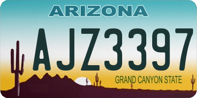 AZ license plate AJZ3397