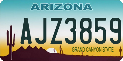AZ license plate AJZ3859