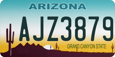 AZ license plate AJZ3879