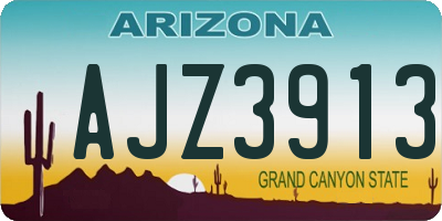 AZ license plate AJZ3913