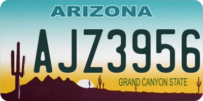 AZ license plate AJZ3956