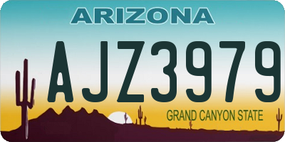 AZ license plate AJZ3979