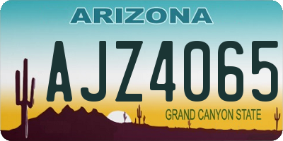 AZ license plate AJZ4065