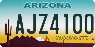 AZ license plate AJZ4100