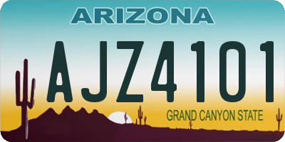 AZ license plate AJZ4101