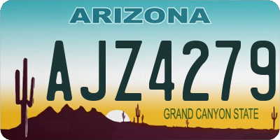 AZ license plate AJZ4279