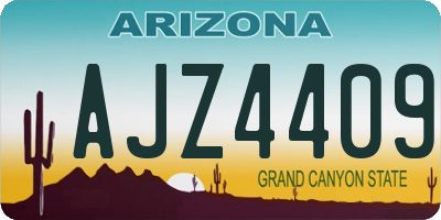 AZ license plate AJZ4409