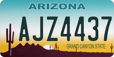 AZ license plate AJZ4437