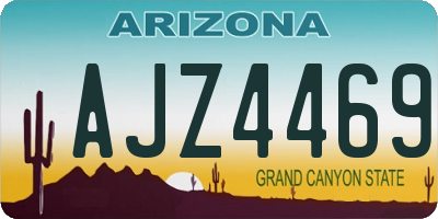 AZ license plate AJZ4469