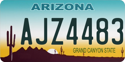 AZ license plate AJZ4483
