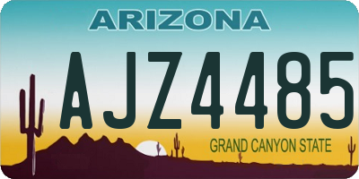 AZ license plate AJZ4485
