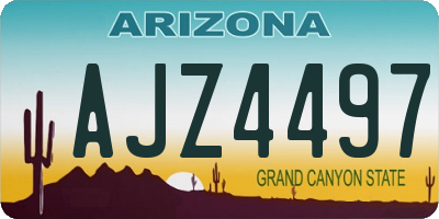 AZ license plate AJZ4497