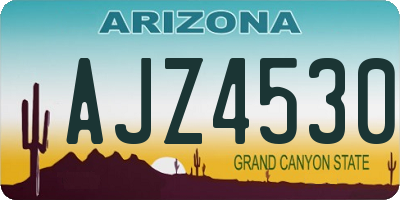 AZ license plate AJZ4530