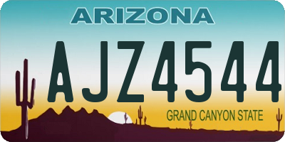 AZ license plate AJZ4544