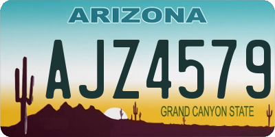 AZ license plate AJZ4579