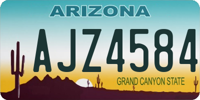 AZ license plate AJZ4584