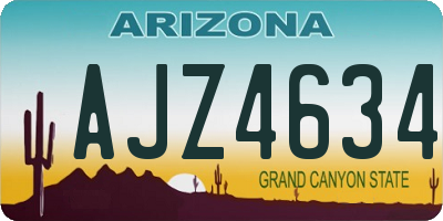 AZ license plate AJZ4634