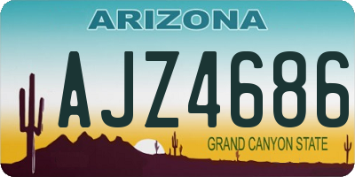 AZ license plate AJZ4686