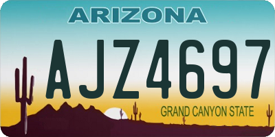 AZ license plate AJZ4697
