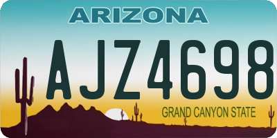 AZ license plate AJZ4698
