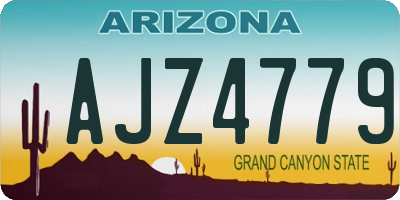AZ license plate AJZ4779