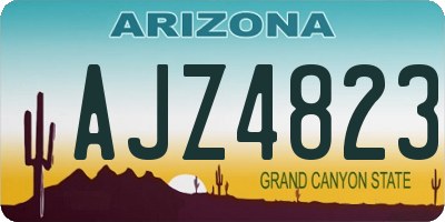 AZ license plate AJZ4823