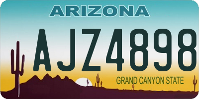 AZ license plate AJZ4898