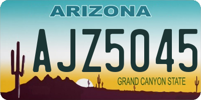 AZ license plate AJZ5045
