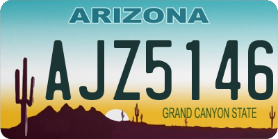 AZ license plate AJZ5146