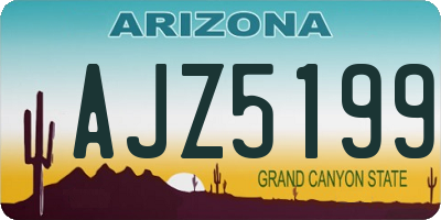 AZ license plate AJZ5199