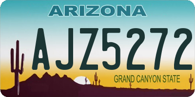 AZ license plate AJZ5272