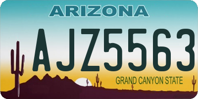 AZ license plate AJZ5563