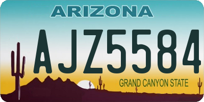 AZ license plate AJZ5584