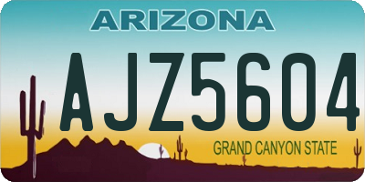 AZ license plate AJZ5604